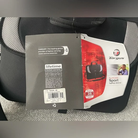 Targus Black and Gray Laptop Bag with Front Flap Closure - Picture 5 of 16